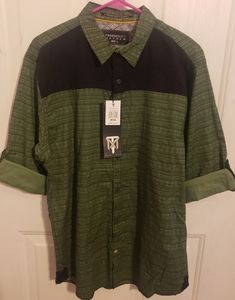 Tranquility Mayhem Button Up Long Sleeve Shirt Men's Large